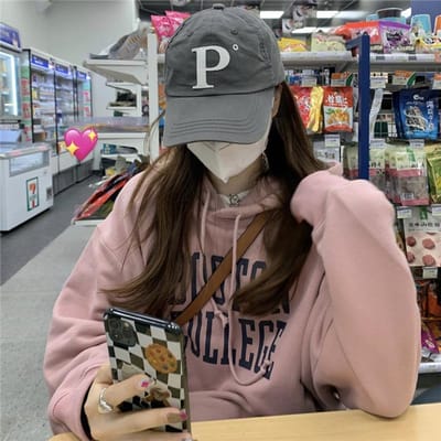 Pull à capuche en polaire pour femmes Automne et hiver Ample Version coréenne Nouveau Haut étudiant pour femmes Vêtements pour femmes XXL black