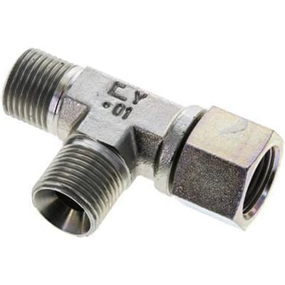 T-koppeling G1/2" Buitendraad x Binnendraad Staal Hydrauliek 350bar (4917.5psi)