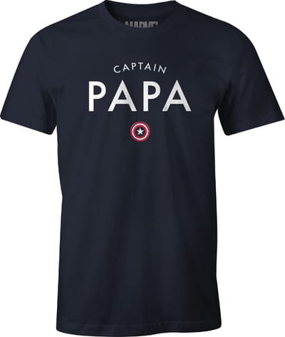 Marvel - T-Shirt Black Captain Papa - S