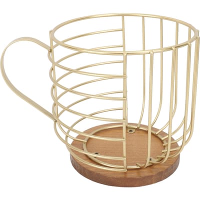 Mokvorm Koffiepadhouder Koffiecapsule Opbergmand voor Aanrecht Koffiebar Tafelblad Keuken Wordless Gold beige