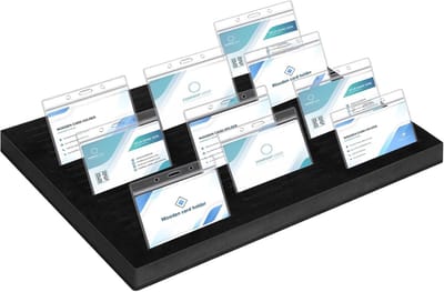 Badge Houder - Naamplaatjes Organizer - Efficiënt Opslaan - 60 Slots - 42.5 x 30.5 cm - Zwart