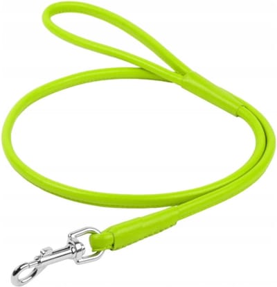WAUDOG Glamour Hondenriem / Hondenlijn - Rond Leder - Limegroen - Diameter: 8 mm - Lengte: 183 cm - Geschikt voor kleine honden