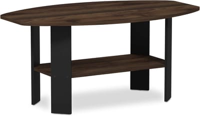 Compacte Salontafel voor Kleine Ruimtes - Elegant Design in Walnoot/Zwart