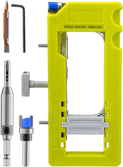 Freesjabloon Deurlinten - Deurbandfrees Sjabloon - Nauwkeurig Frezen - Verstelbaar Stabiel Design - 8-13 cm - groen