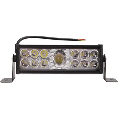 10 pouces 120W 12000LM Blanc Ambre LED Lampes de Travail Protection IP67 Lampe de Conduite Lumière Tout-Terrain Avec Support gray