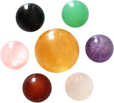 Kristallen Ballen Set - Chakra Stenen - Feng Shui Decoratie - Natuurlijke Kristalstenen - 7 stuks - Multicolor