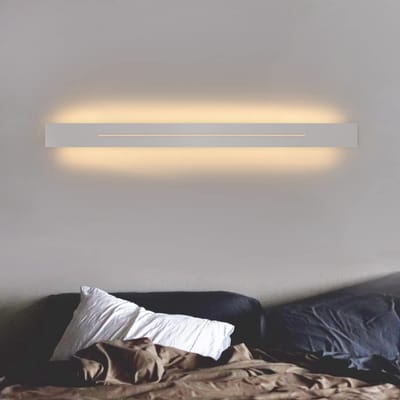 NETTLIFE - LED Wandlamp - 60cm - 20W - Wit - Warmwit - Slank Ontwerp - Voor Slaapkamer Keuken Kantoor