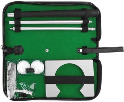 Golf Putting Set voor Thuis - Compleet Oefenset met Putting Cup, Golfballen en Draagtas voor Verbetering van je Puttingvaardigheden
