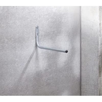 Mottez ophangbeugels recht ø25mm en 50 cm diep - Zilver - Wandmontage