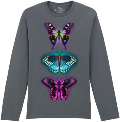 Vlinders 3 Colorful Butterflies The Coloured House Longsleeve T-shirt XXL