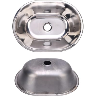 Évier de Bar pour Camping-car 14,72x10,79x3,94 Pouces Évier de Cuisine en Acier Inoxydable à Montage Encastré avec Trou de Vidage de 40 mm pour Bateau Camping-car white