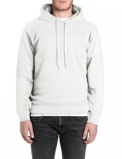 Replay Heren Sweatshirt regular fit Wit 3XL Volwassenen
