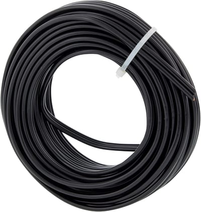 Tweelingsnoer – zwakstroom tot 42 volt – 2 x 0,75 mm² – 10 m – zwart
