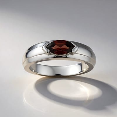Cavill - Zilveren ring met platina plating - 0,76 ct Roze Zirkoon - Marquise Cut - Moderne en elegante damesring - Uniek ontwerp
