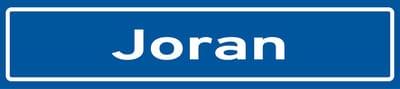Fotofabriek Straatnaambord Joran | Straatnaambord met naam | Cadeau Joran
