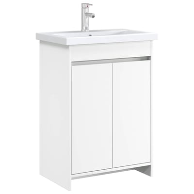 vidaXL - Badkamer - Onder - Het - Wastafel - Kast - Wit - 56 - x - 37,5 - x - 81 - cm