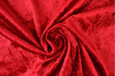 40 meter velours de panne - Rood - Crushed velvet - 150cm breed