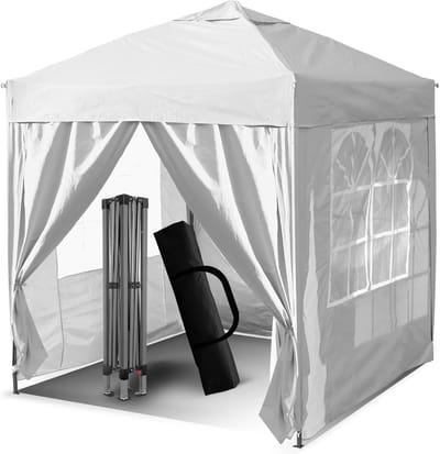 Pop-up paviljoen 3x3 m met afneembare zijwanden - Weerbestendig tuinhuisje voor evenementen en feesten