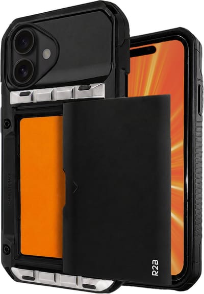R2B Hoesje met Pasjeshouder geschikt voor iPhone 16 Plus - 4 Pasjes - Screenprotector - Telefoonhoesjes - Gsm Hoesje - Phone Case - Model Zeist