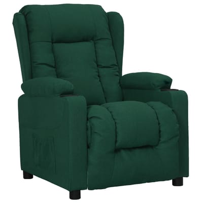 vidaXL - Fauteuil - verstelbaar - stof - donkergroen