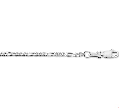The Jewelry Collection Ketting Figaro 2,75 mm - Zilver