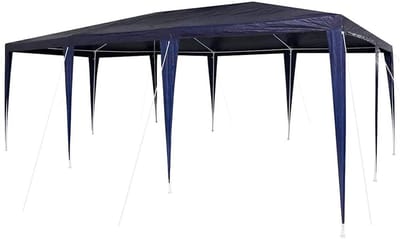 Partytent - Feesttent Gazebo - Buitenfeesten organiseren - UV en waterbestendig - 600 x 400 cm - Blauw