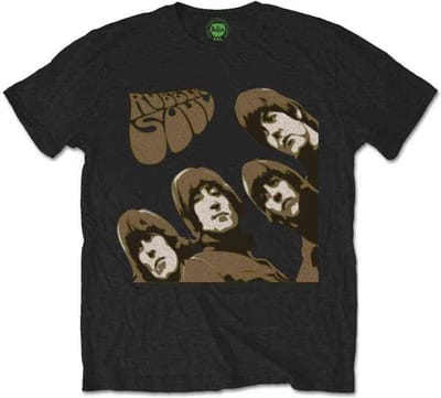 The Beatles - Rubber Soul Sketch Heren T-shirt - S - Zwart