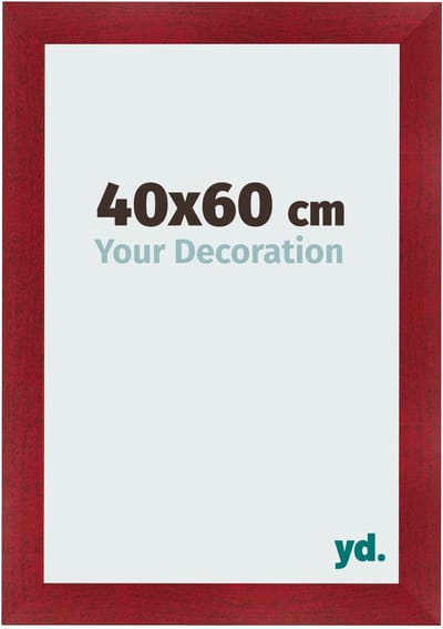Your Decoration - Fotolijst 40x60 cm - MDF - Wijnrood Geveegd - Pisa