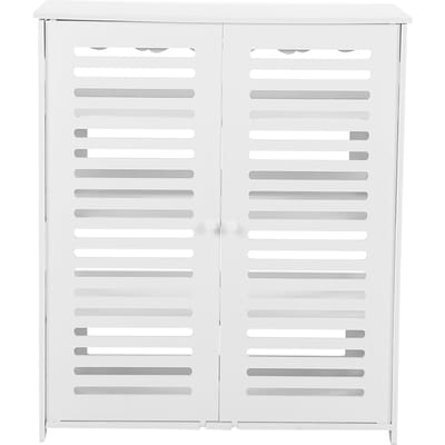 Schoenenkast met dubbele deuren Modieuze opbergplank Organizer Woonkamer Slaapkamer Meubilair white