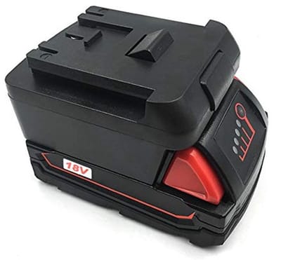 Adapter voor elektrisch gereedschap, 18V Li-ionbatterij. Adapter omzetten naar Adaptateur Pro met oplaadfunctie.