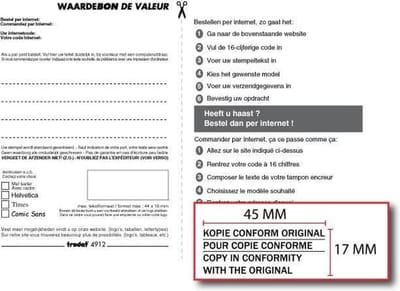 trodat Nabestelkaart TRO 4912
