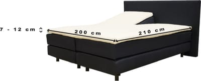 24-Bedding - Dubbel Jersey - Splittopper Hoeslaken - 200 x 210 cm - Wit - 100% Katoen - Extra Zacht & Elastisch