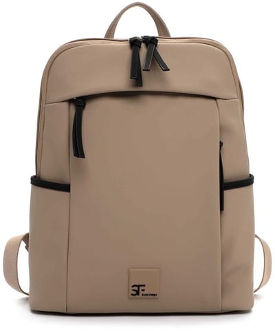 SURI FREY rugzak met laptopvak SFY Shiny Cityrucksack Sand Taupe