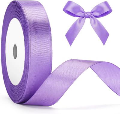 Lila Satijnen Lint 20mm: Decoratief Cadeaulint, 22m voor Knutselen, Versiering en Cadeauverpakking