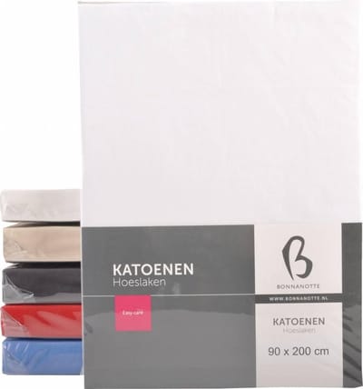Bonnanotte Hoeslaken Katoen - Off White 180x200