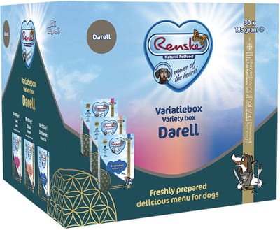 Renske Variatiebox Darell - Hondenvoer - Lam Zalm Oceaanvis 30x185 g Glutenvrij