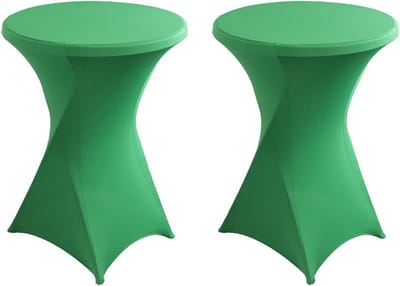 2x Ronde Stretch Statafelhoes voor Ø 60-80 cm – Elastische Tafelrok voor Bistrotafel en BBQ