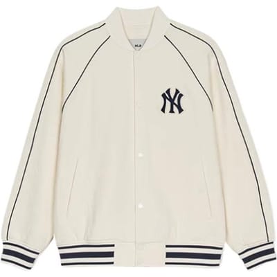 MLB New York Yankees Bloemrijk Comfortabel Huidvriendelijk Warm Casual Baseball Jersey Uniseks trui Crème 3AJPM0751-50CRS M gray