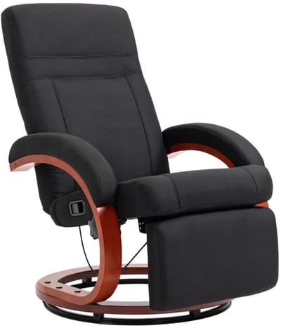 Relaxfauteuil - Relaxzetel - Relaxstoel - Fauteuil - Stoel - Met armleuning - Voor één Persoon - Fluweel - Zwart