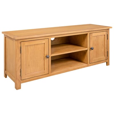 vidaXL - Tv-meubel - 110x35x44 - cm - massief - eikenhout