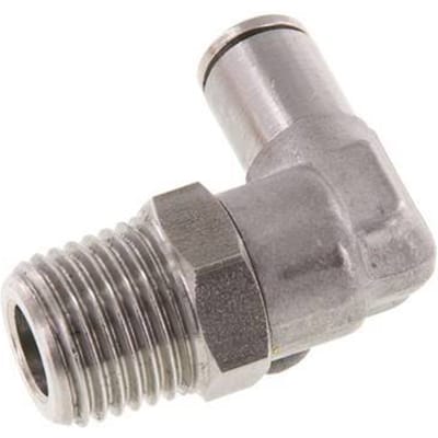 4mm x R1/4'' 90 graden L-verbinding RVS Insteekfitting Buitendraad Draaibaar FKM