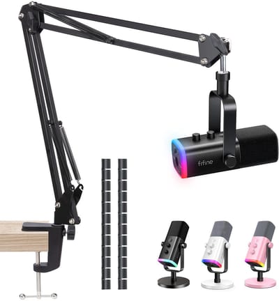 Dailygoods- Boom Arm Microfoonstandaard - Metalen Schaar - 3/8" tot 5/8" Adapter - Flexibel en Verstelbaar - Sterk Draagvermogen - Handen Vrij