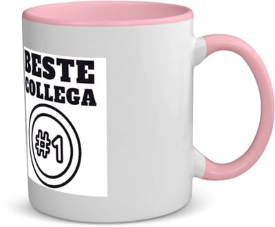 Akyol - beste collega koffiemok - theemok - roze - Beste collega - teamgenoot - cadeau - 350 ML inhoud