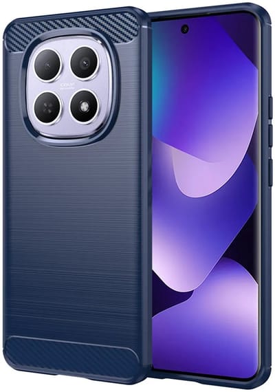 Hoesje geschikt voor Xiaomi Redmi Note 15 4G/5G / Xiaomi Poco M8 - Techsuit Carbon Silicone Back Cover - Blauw