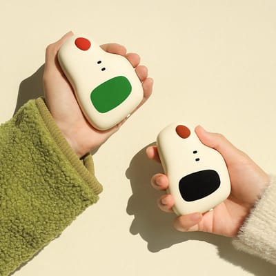 KZQ Schattige hotdog handwarmer - 3s snelle verwarming met 2 temperatuurniveaus en 4800mAh - Draagbaar voor buik handen en winter - Perfect voor pendelen winkelen kamperen en outdoor - Cadeauidee - Lichtgroen