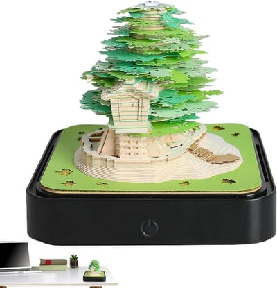 3D Kalender 2026 - Notitie Kalender - Bureau Decoratie - Afneembaar Sculptuur - 9.8 x 9.8 x 8.5 cm