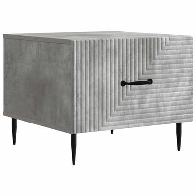 vidaXL - Salontafel - met - lade - Betongrijs - 49 - x - 50 - x - 40 - cm - Bewerkt - hout