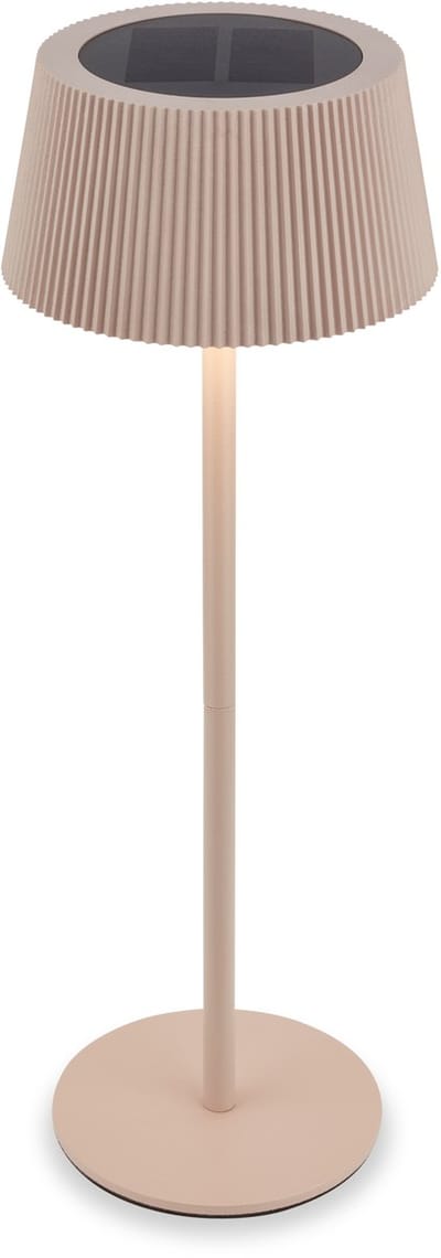 BRILONER Alia - Tafellamp oplaadbaar - op zonne-energie - buitenlamp - dimbaar - 3.000 K tot 6.500 K - Ø12x34 cm - beige