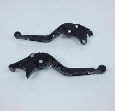 Levier frein droit Myra pour Moto Suzuki 1250 Gsf Bandit S/N 2007 à 2016 alu CNC noir / paire Neuf