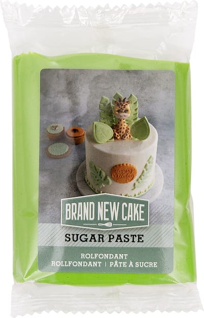 BrandNewCake® Groene Rolfondant 250g - Makkelijk Kneedbaar Fondant met Vanille-Room Smaak voor Taarten en Decoraties